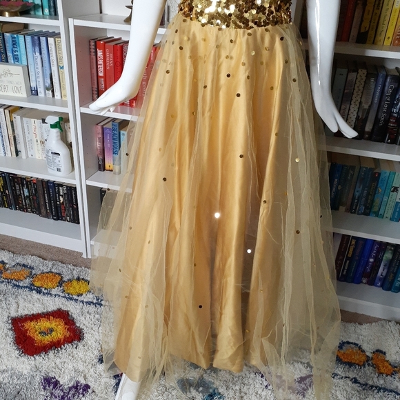 JJ's House Sweetheart Floor Length Tulle Prom Dress With Sequins Z12 - Picture 6 of 13